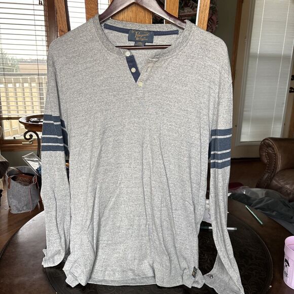 MEN'S ORIGINAL PENGUIN BY Munsingwear - XXL -- GRAY - Henley Vintage - Picture 4 of 6